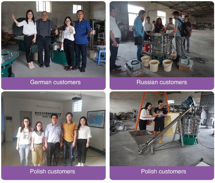 Customers come to the factory to test the ultrasonic vibrating screen