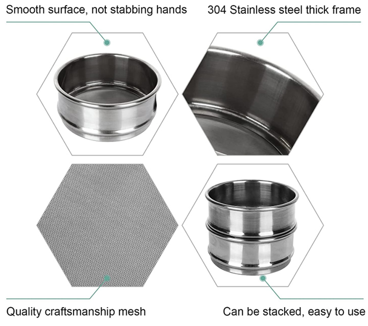 Components of laboratory test sieves
