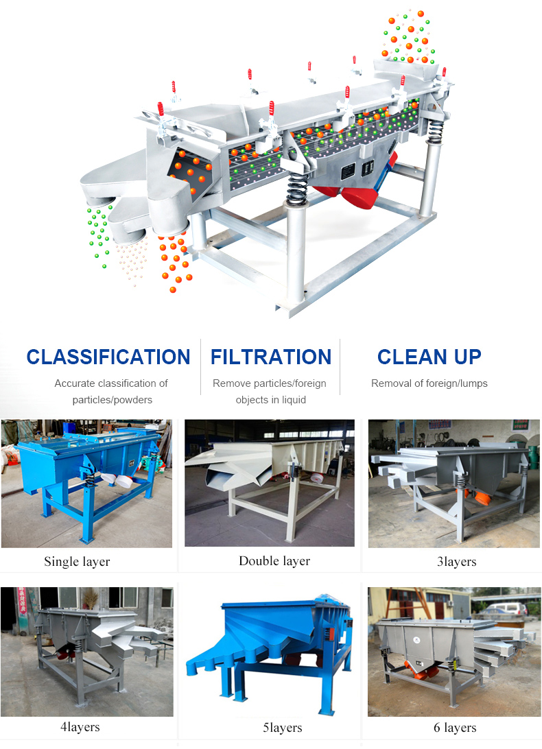 layers of linear vibrating screen