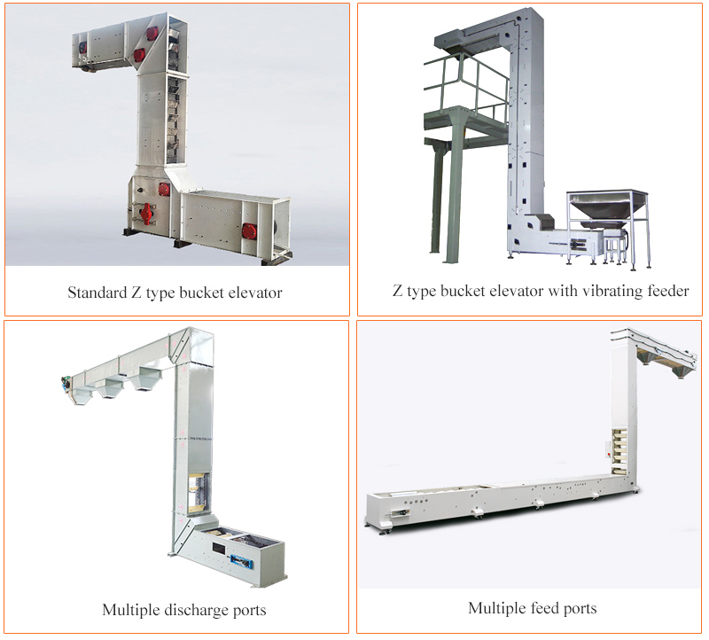 types of Z type bucket elevator