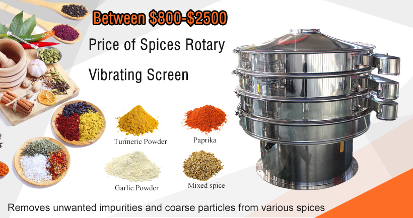 Price of Spices Rotary Vibrating Screen