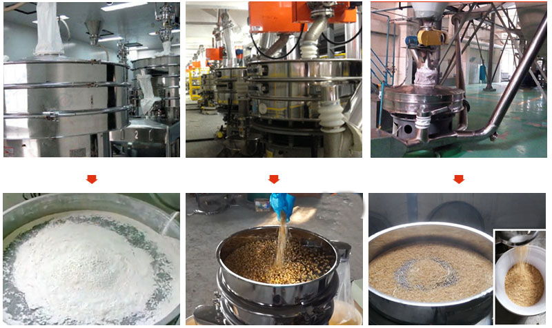 Details of food vibrating sieve