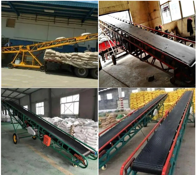 use of hydraulic lifting belt conveyor