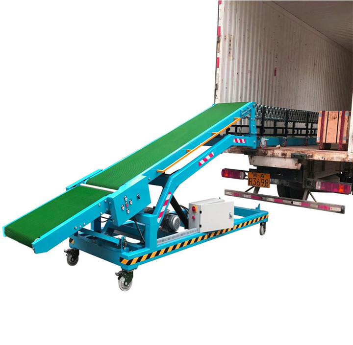 Dahan Mobile Conveyor Hydraulic Lifting Truck Loading Conveyor for Container Unloading