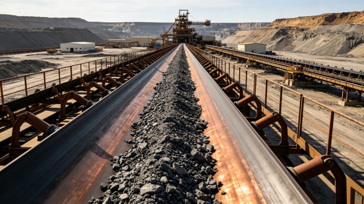 Oyu Tolgoi overland copper ore belt conveyor