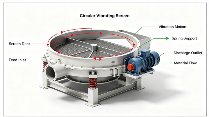 Comparison of circular, linear and banana vibrating screen types
