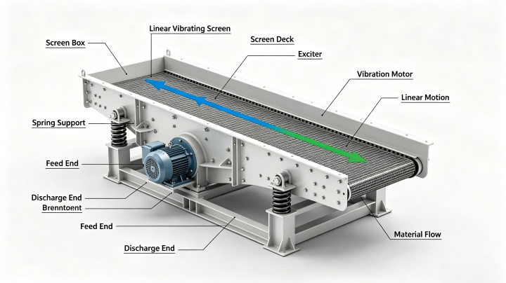 Comparison of circular, linear and banana vibrating screen types