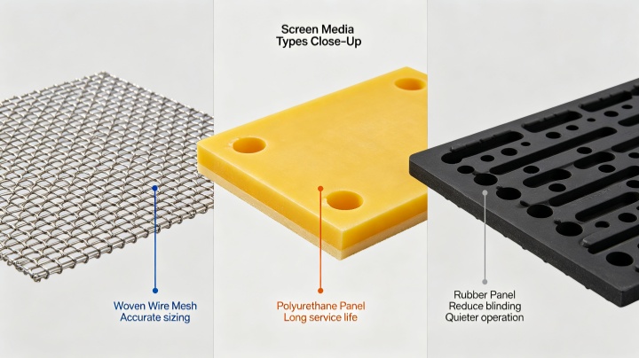 Polyurethane screen panel for vibrating screen equipment