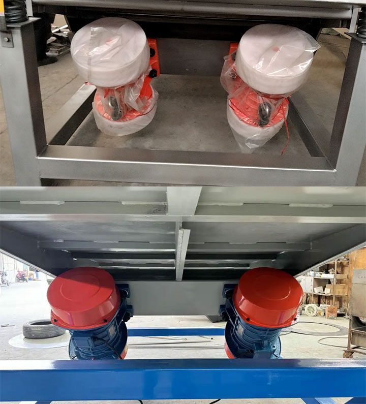 Horizontal vibrating screen motor