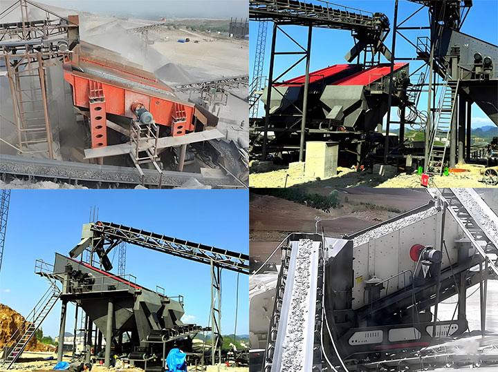 Field application of Dahan circular vibrating screens in large-scale mineral processing and aggregate quarry projects.