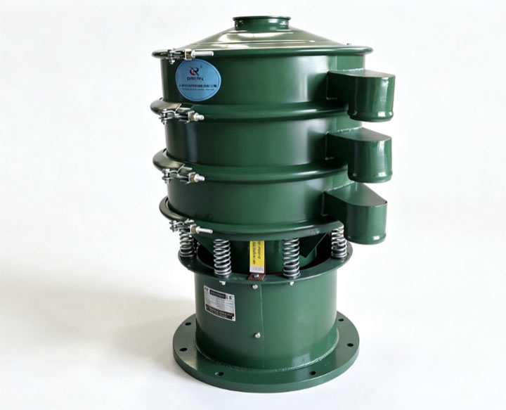 Custom industrial rotary vibration screen with durable green carbon steel construction for general screening applications