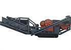 Mobile tracked scalping station with integrated conveyors for on-site recycling and quarrying