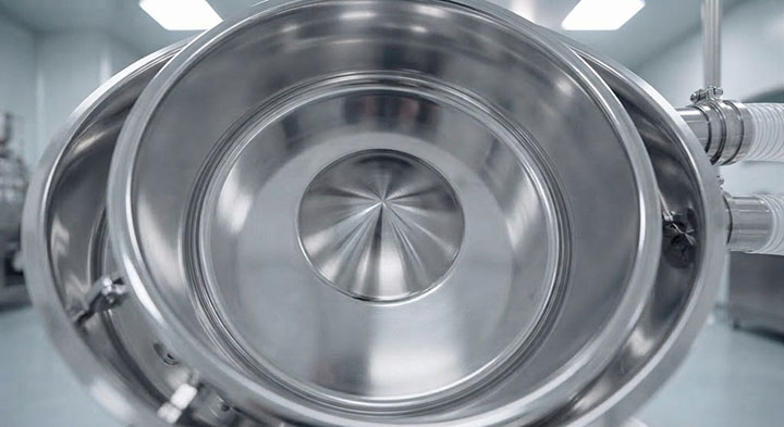 Dahan Machinery sanitary grade SUS316L stainless steel construction with mirror polishing