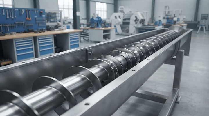 Custom Stainless Steel Helical Screw Conveyor Flighting - Precision Engineered Components